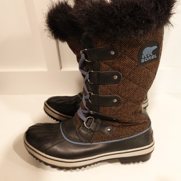 Sorel Snow Boots Women 9 Multicolor Lace Up Joan Of Arctic Mid-Calf NL2034-248 - Picture 1 of 13